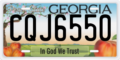 GA license plate CQJ6550
