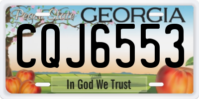 GA license plate CQJ6553