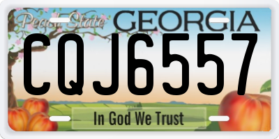 GA license plate CQJ6557