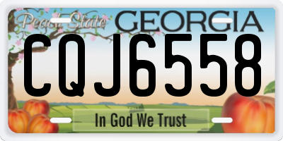GA license plate CQJ6558