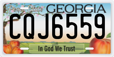 GA license plate CQJ6559