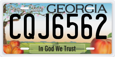 GA license plate CQJ6562