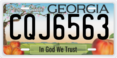 GA license plate CQJ6563