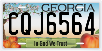 GA license plate CQJ6564