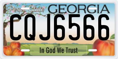 GA license plate CQJ6566