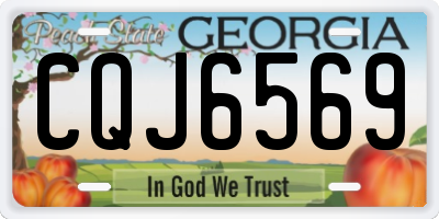 GA license plate CQJ6569