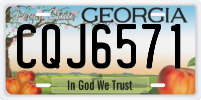 GA license plate CQJ6571