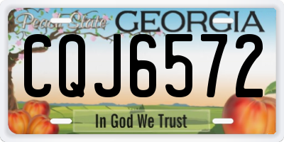 GA license plate CQJ6572