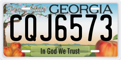 GA license plate CQJ6573