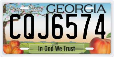 GA license plate CQJ6574