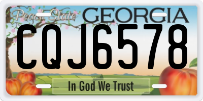 GA license plate CQJ6578