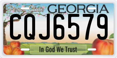 GA license plate CQJ6579