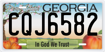 GA license plate CQJ6582