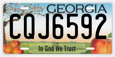 GA license plate CQJ6592
