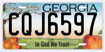 GA license plate CQJ6597