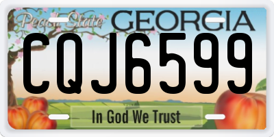 GA license plate CQJ6599