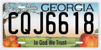 GA license plate CQJ6618