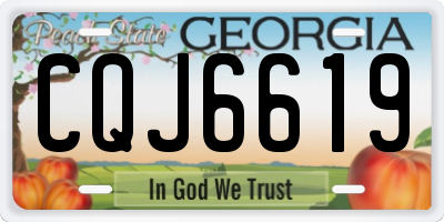 GA license plate CQJ6619