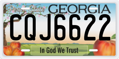 GA license plate CQJ6622