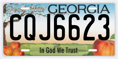 GA license plate CQJ6623