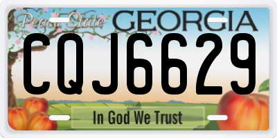 GA license plate CQJ6629