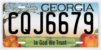 GA license plate CQJ6679