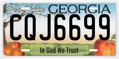 GA license plate CQJ6699