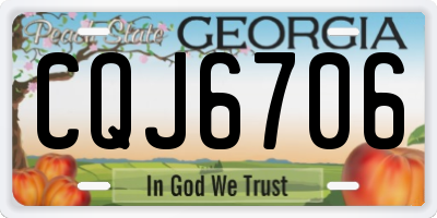 GA license plate CQJ6706