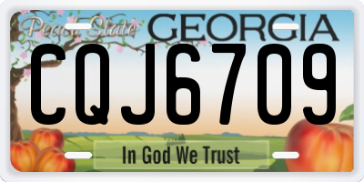 GA license plate CQJ6709