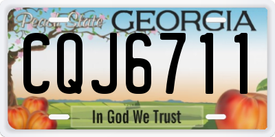 GA license plate CQJ6711