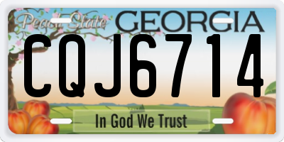 GA license plate CQJ6714