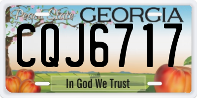 GA license plate CQJ6717