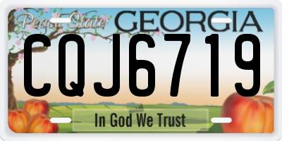 GA license plate CQJ6719