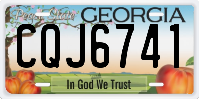 GA license plate CQJ6741