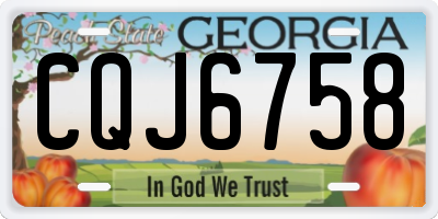 GA license plate CQJ6758