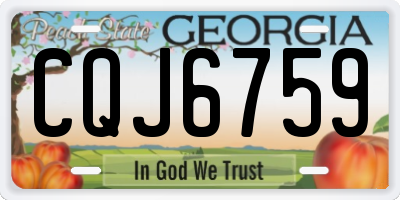 GA license plate CQJ6759