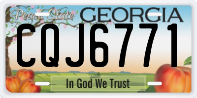 GA license plate CQJ6771