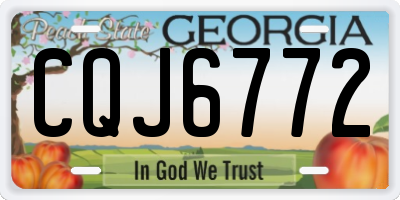 GA license plate CQJ6772