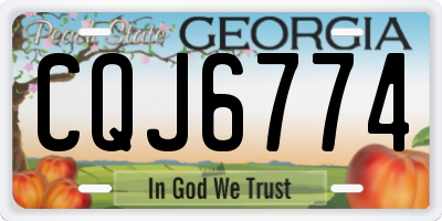 GA license plate CQJ6774