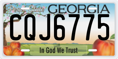 GA license plate CQJ6775