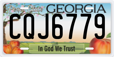 GA license plate CQJ6779