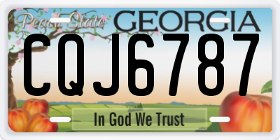 GA license plate CQJ6787