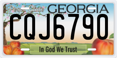 GA license plate CQJ6790