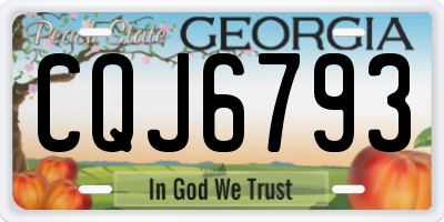 GA license plate CQJ6793
