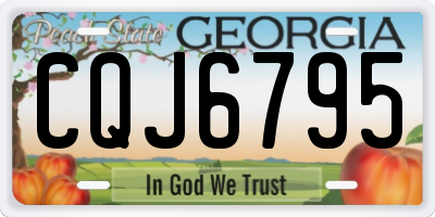 GA license plate CQJ6795