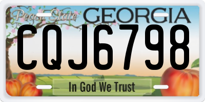 GA license plate CQJ6798