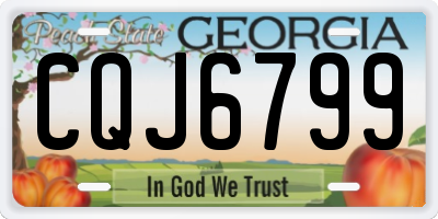 GA license plate CQJ6799