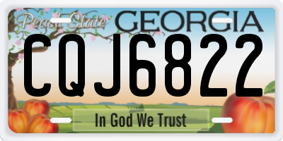GA license plate CQJ6822