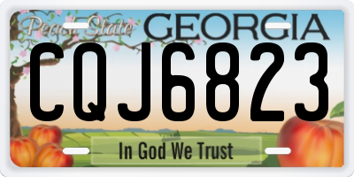 GA license plate CQJ6823