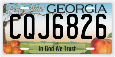 GA license plate CQJ6826